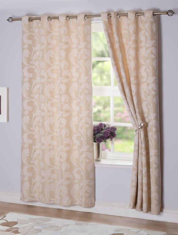Rochelle Readymade Eyelet Curtains - Champagne