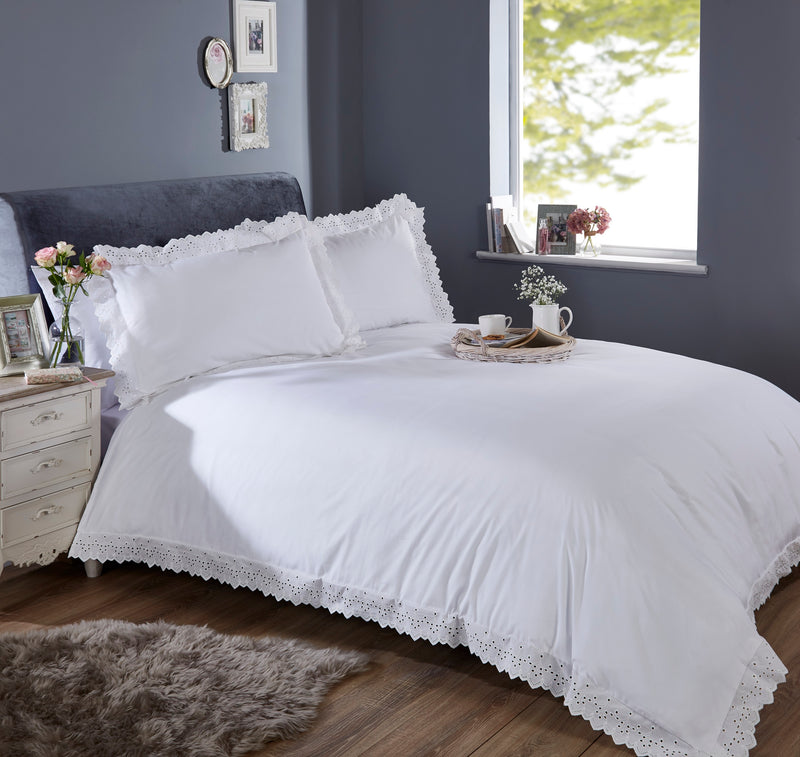 White Collection Romantica Duvet Cover Set - White