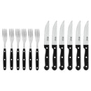 12 Piece Steak Knife & Fork Set Black