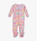 Mini Flowers Footed overall - White