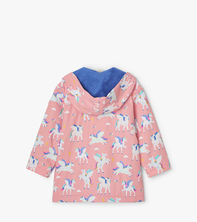 Magical Pegasus Colour Raincoat - Geranium Pink