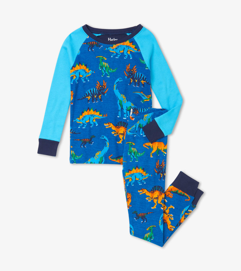 Dino Park Raglan Pyjama Set - Daphne