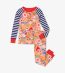 Enchanted Garden Raglan Pyjama Set - Geranium Pink