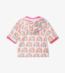 Pretty Rainbows Raincoat - White