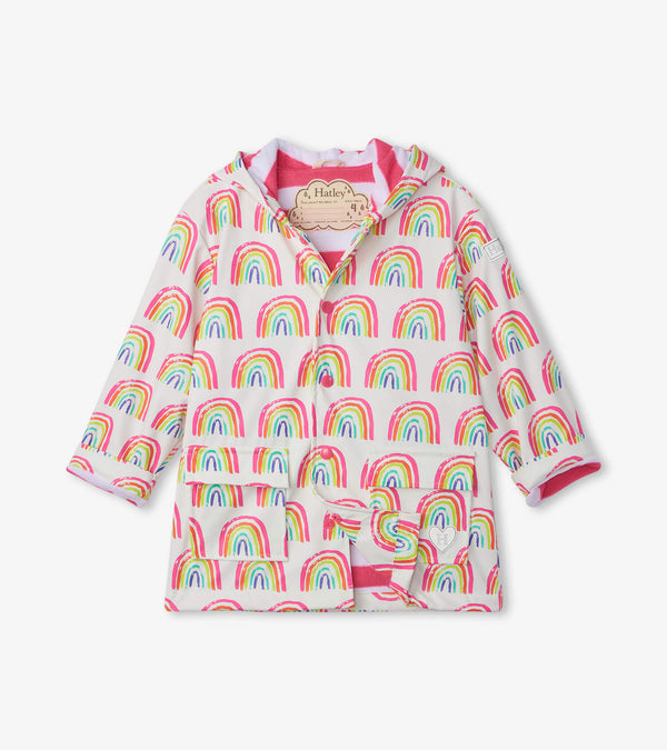 Pretty Rainbows Raincoat - White
