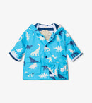 Prehistoric Dinos Colour Changing Raincoat - Milky Blue
