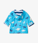 Prehistoric Dinos Colour Changing Raincoat - Milky Blue