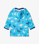 Prehistoric Dinos Colour Changing Raincoat - Milky Blue