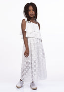 Flounced Shirt & Skirt - Ivory