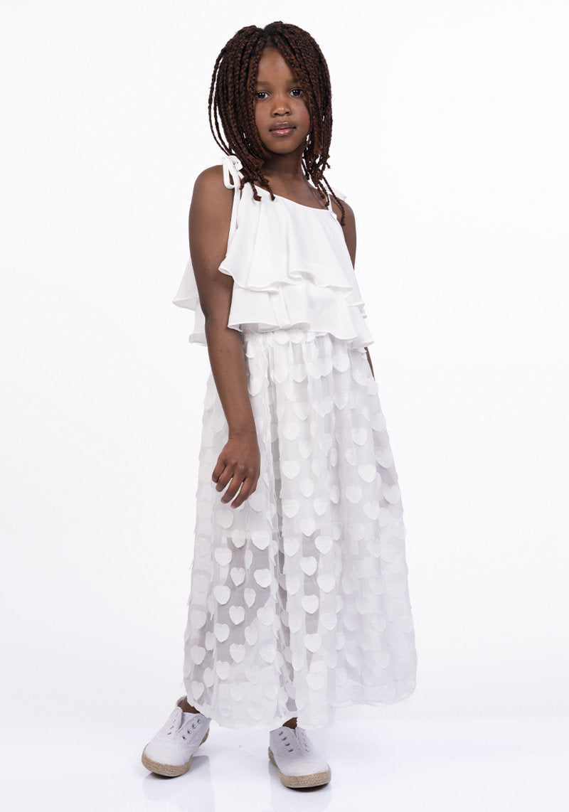 Flounced Shirt & Skirt - Ivory