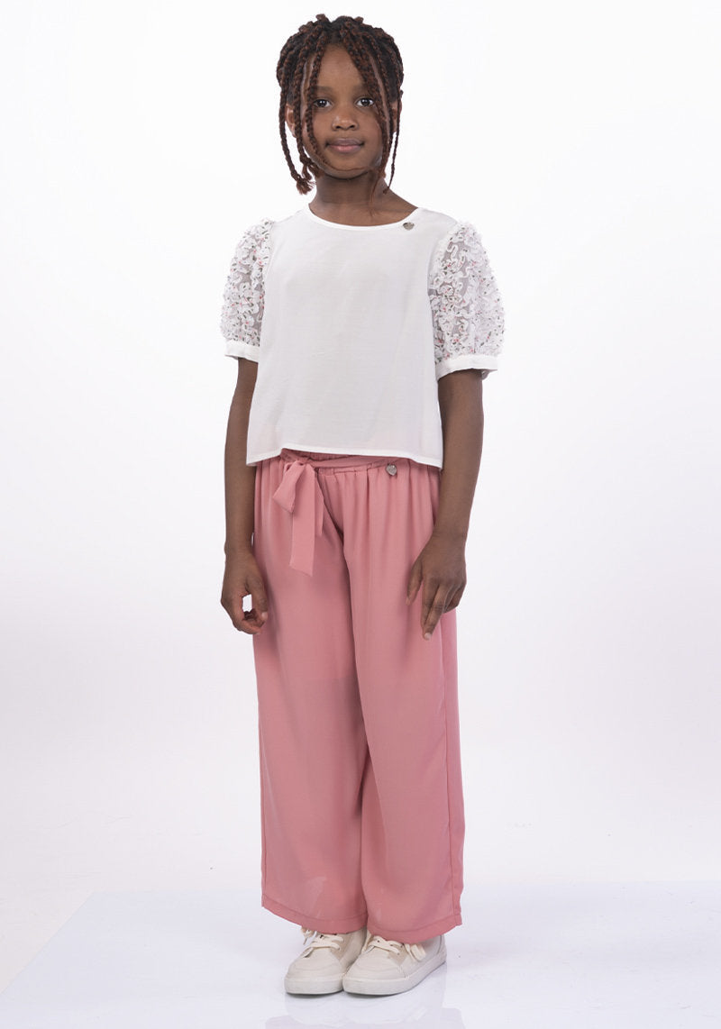 Georgette Trouser - Dark Pink