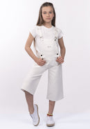 Rhinestone Logo T-Shirt - Ivory