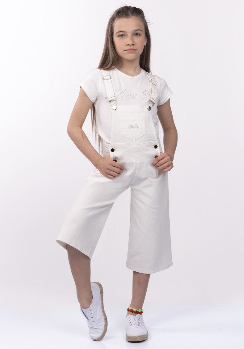 Rhinestone Logo T-Shirt - Ivory