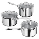 Profile 7000 3 Piece Saucepan Set With Draining Lids