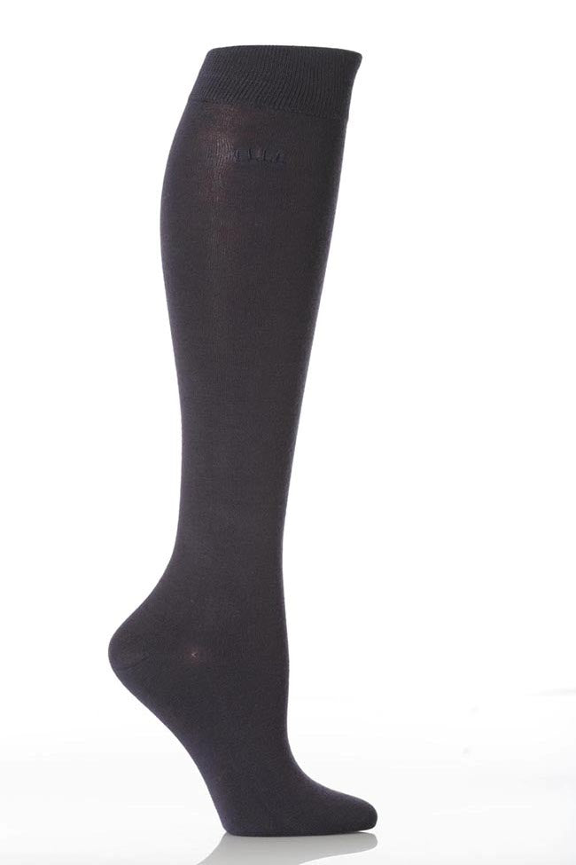 2pk Bamboo Kneehighs - Navy