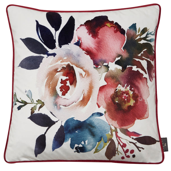 Velvet Bouquet Of Flowers Cushion