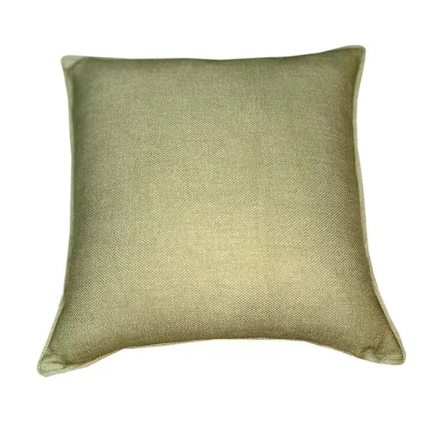Linea Square Leaf Green Cushion