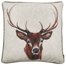 Faux Linen Stag Cushion