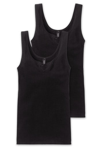2 Pack Strap Tops - Black