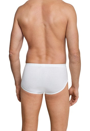 Mesh Ribbed Sports Brief - White