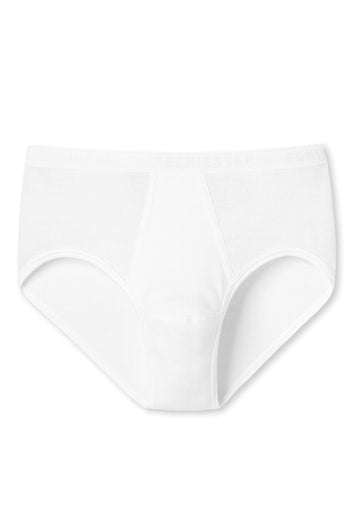 Mesh Ribbed Sports Brief - White