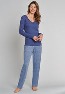 V-Neck Pyjama - Blue