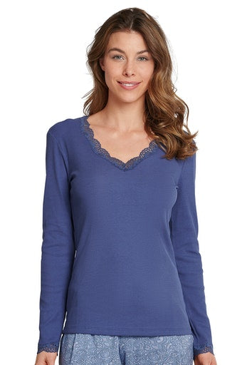 V-Neck Pyjama - Blue