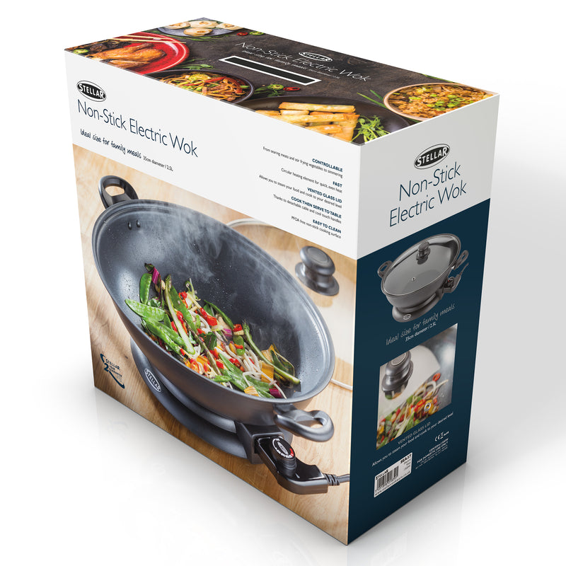 Stella 35CM Non-Stick Electric Family Wok