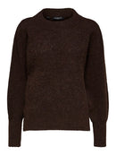 Inna O Neck Knit - Coffee Bean Melange