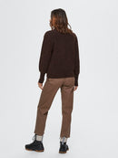 Inna O Neck Knit - Coffee Bean Melange