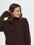 Inna O Neck Knit - Coffee Bean Melange