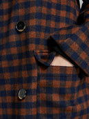 Element Check Wool Coat - Maritime Blue/check