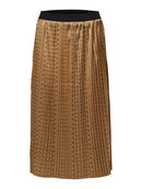 Moni Midi Pleated Skirt - Tigers Eye