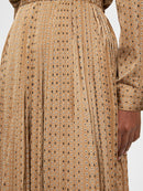 Moni Midi Pleated Skirt - Tigers Eye