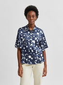 Minnie Short Sleeve Print - Dark Sapphire