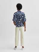 Minnie Short Sleeve Print - Dark Sapphire