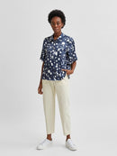 Minnie Short Sleeve Print - Dark Sapphire