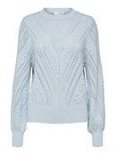 Julia Patterned Round Neck Jumper - Arctic Ice