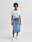 Asly Denim Skirt - Light Blue