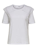 Olivia Broderie T-shirt - Bright White