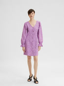 Nally Short Broderie Dress - African Violet