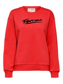 Artista Camille Sweatshirt - Fiery Red Print
