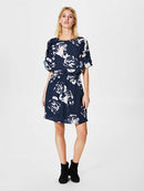 Frill Short Sleeve Blouse - Dark Sapphire