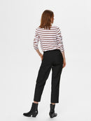 Standard Long Sleeve Stripe T-shirt - Smoked Paprika/white Stripes