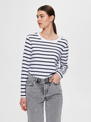 Standard Long Sleeve Stripe T-shirt - Maritime Blue/white Stripes