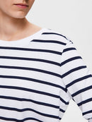 Standard Long Sleeve Stripe T-shirt - Maritime Blue/white Stripes