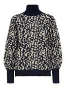 Paris Highneck Knit - Night Sky/peach