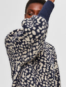 Paris Highneck Knit - Night Sky/peach