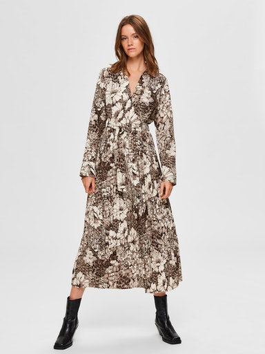 Zuri Florenta Ankle Dress - Sandshell Aop