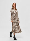 Zuri Florenta Ankle Dress - Sandshell Aop